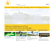 Tablet Screenshot of middlesbroughgolfclub.co.uk